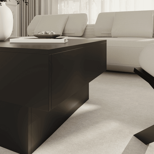 Mesa de centro Lens extensível 80x60x36 cm Preto en.casa