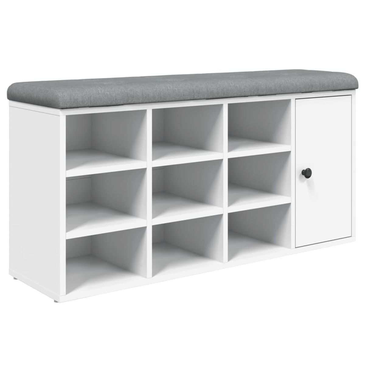 Banco zapatero santa cruz 9 estantes blanco 50x102x32 cm