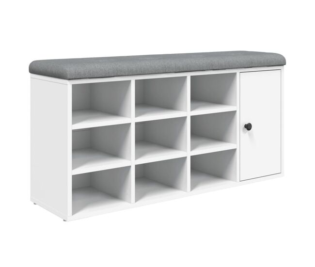 Banco zapatero santa cruz 9 estantes blanco 50x102x32 cm