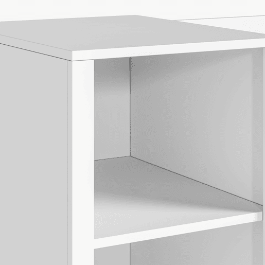 Estante de livros para crianças com banco Høylandet 76x112x40 cm - BrancoVerde en.casa