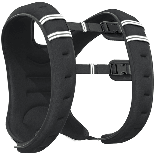 HOMCOM Colete com Peso de 5 kg Colete de Treino Transpirável com 2 Alças Ajustáveis e Bandas Reflectoras para Treino de Força Corrida Preto