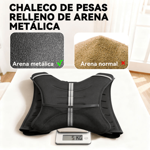 HOMCOM Colete com Peso de 5 kg Colete de Treino Transpirável com 2 Alças Ajustáveis e Bandas Reflectoras para Treino de Força Corrida Preto