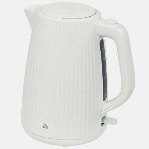 HOMCOM Jarro Elétrico 1,7 L, 2200 W, Aquecedor de Água com Desligamento Automático, Base Giratória 360°, Filtro Anticalcário Removível, Creme