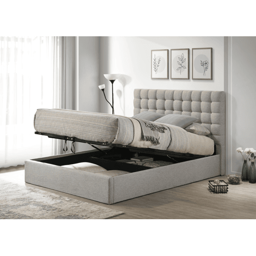 Sommier de Casal Trizen 135cm Cinza em Veludo