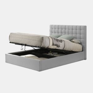 Sommier de Casal Trizen 150cm Cinza em Veludo + Colchão Viscoelástico TOP de 28cm