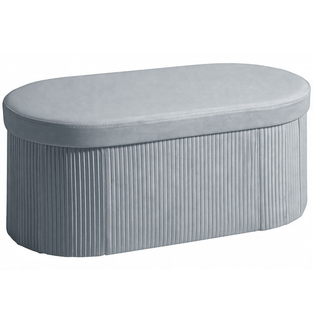 Homcom puff almacenaje, banco almacenaje plegable, 72 l, 76x38x35 cm, tapizado en terciopelo, baúl de almacenamiento, carga 120 kg, taburete para sala de estar, dormitorio, entrada, gris oscuro