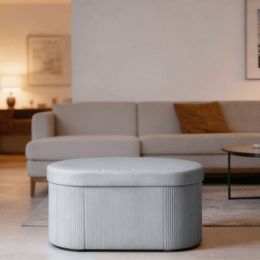 HOMCOM Puff de Arrumação Banco Dobrável 72 L 76x38x35 cm Estofado em Veludo Baú de Arrumação Suporta 120 kg para Sala Quarto, Entrada Cinzento Escuro