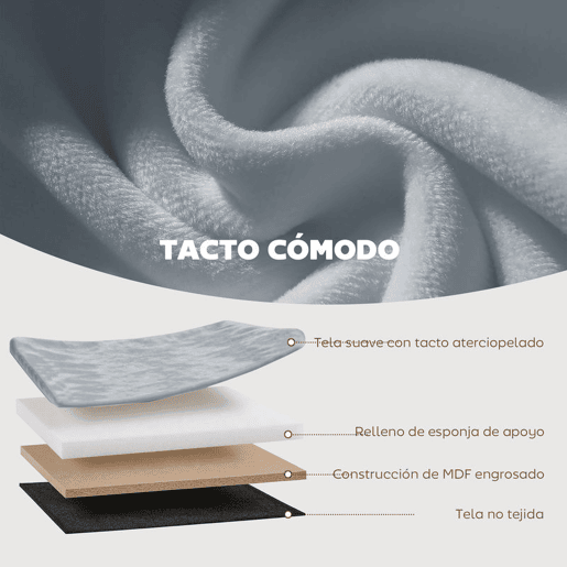 HOMCOM Puff de Arrumação Banco Dobrável 72 L 76x38x35 cm Estofado em Veludo Baú de Arrumação Suporta 120 kg para Sala Quarto, Entrada Cinzento Escuro