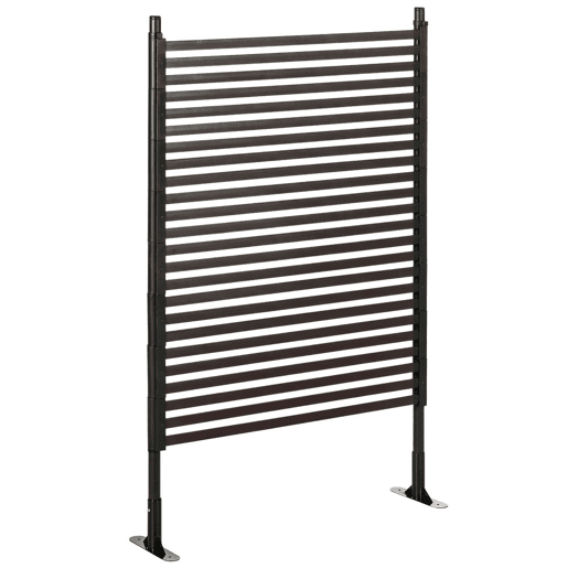 Outsunny Cerca de Jardim 150x93 cm Cerca de Jardim Exterior de Aço com Revestimento em PE com 2 Modos de Instalação para Plantas Trepadeiras Flores Animais Castanho