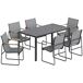 Conjunto de Jardín Acero Galvanizado, Textilene Outsunny Conjunto de Jardín Acero Galvanizado, Textilene Outsunny Blanco