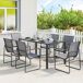 Conjunto de Jardín Acero Galvanizado, Textilene Outsunny Conjunto de Jardín Acero Galvanizado, Textilene Outsunny Blanco