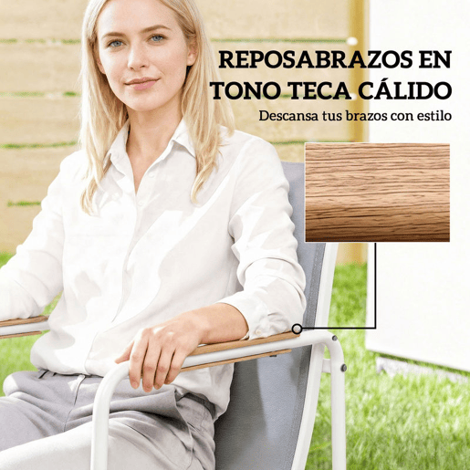 Outsunny Conjunto de Mesa e Cadeiras de Jardim de 7 Peças Mobiliário de Exterior com Mesa de Vidro Temperado 6 Cadeiras Respiráveis Estrutura em Aço Resistente às Intempéries Branco e Cinza Outsunny Conjunto de Mesa e Cadeiras de Jardim de 7 Peças Mobiliário de Exterior com Mesa de Vidro Temperado 6 Cadeiras Respiráveis Estrutura em Aço Resistente às Intempéries Branco e Cinza