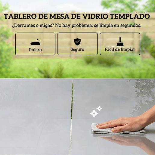 Outsunny Conjunto de Mesa e Cadeiras de Jardim de 7 Peças Mobiliário de Exterior com Mesa de Vidro Temperado 6 Cadeiras Respiráveis Estrutura em Aço Resistente às Intempéries Branco e Cinza Outsunny Conjunto de Mesa e Cadeiras de Jardim de 7 Peças Mobiliário de Exterior com Mesa de Vidro Temperado 6 Cadeiras Respiráveis Estrutura em Aço Resistente às Intempéries Branco e Cinza