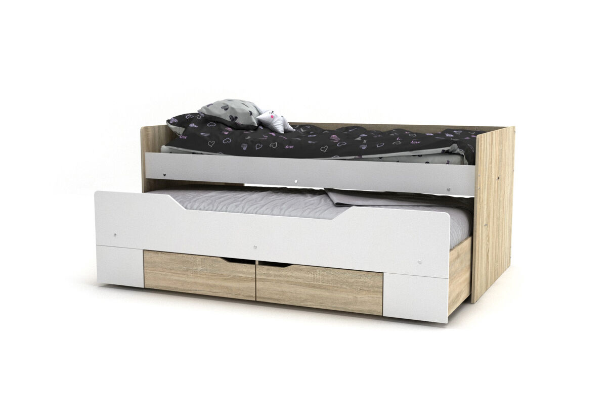 Cama Nido Juvenil DN con Somier + 2 cajones