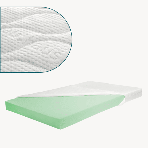 Cama de casal para crianças Aarghonmaa com colchão 90x200cm 2 gavetas pinho branco en.casa