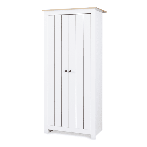 Roupeiro Trorjam com 2 portas 175x80x52 cm BrancoCarvalho en.casa