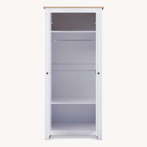 Roupeiro Trorjam com 2 portas 175x80x52 cm BrancoCarvalho en.casa