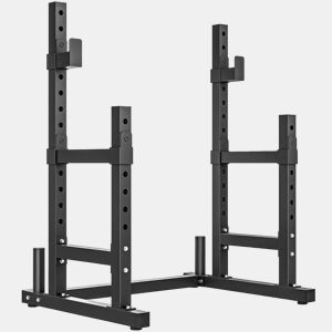 SPORTNOW Suporte Ajustável para Barras de Pesas com Segurança Reforçada para Ginásio Doméstico Carga até 300 kg Altura Regulável 48-13545-85 cm Preto