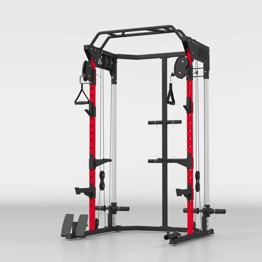 SPORTNOW Jaula de Potência com Sistema de Polias Ajustável, Rack para Agachamentos com Barra de Elevações, Estação para Paralelas, Suporte de Barra, para Ginásio em Casa, Carga Máxima 900 kg SPORTNOW Jaula de Potência com Sistema de Polias Ajustável, Rack para Agachamentos com Barra de Elevações, Estação para Paralelas, Suporte de Barra, para Ginásio em Casa, Carga Máxima 900 kg