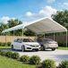 Carpa para Garaje Tela de Poliéster, Acero Galvanizado Outsunny Carpa para Garaje Tela de Poliéster, Acero Galvanizado Outsunny Crudo