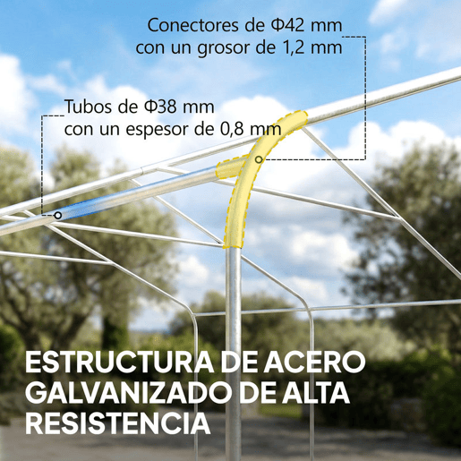 Outsunny Tenda para Garagem Portátil 5x6 m Garagem Exterior Impermeável com Estrutura de Aço Galvanizado Cobertura Resistente Anti-UV Abrigo para Ferramentas de Jardim Creme Outsunny Tenda para Garagem Portátil 5x6 m Garagem Exterior Impermeável com Estrutura de Aço Galvanizado Cobertura Resistente Anti-UV Abrigo para Ferramentas de Jardim Creme