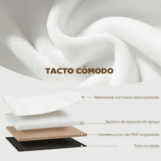 HOMCOM Puff de Arrumação Banco Dobrável 72 L 76x38x35 cm Estofado em Veludo Baú de Arrumação Suporta 120 kg para Sala Quarto, Entrada Creme