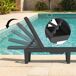 Conjunto de Tumbona PP Outsunny Conjunto de Tumbona PP Outsunny Marrón