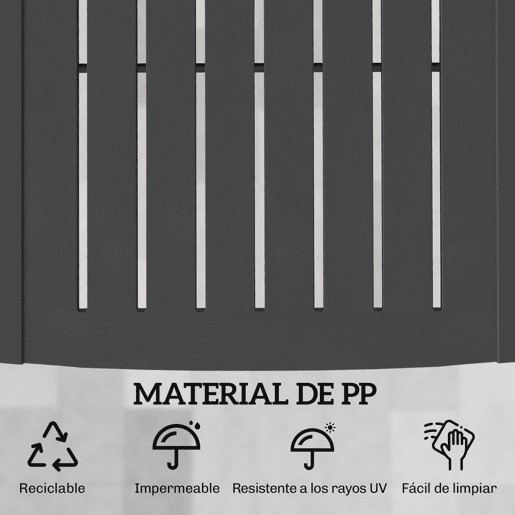 Outsunny Conjunto de 2 Espreguiçadeiras de Jardim Espreguiçadeiras Reclináveis de Plástico PP com Bandeja Lateral Encosto Ajustável em 5 Posições Resistentes às Intempéries para Praia e Piscina Cinzento