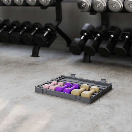 HOMCOM Conjunto de Halteres de 6 Peças Total 6 kg 2x1,5 kg 2x1 kg e 2x0,5 kg Halteres Hexagonais com Revestimento de PU e Mala para Exercício em Casa Ginásio Multicolor