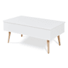 Mesa de centro Flesen com espaço de arrumação 92x52x41cm Branco en.casa