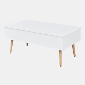 Mesa de centro Flesen com espaço de arrumação 92x52x41cm Branco en.casa
