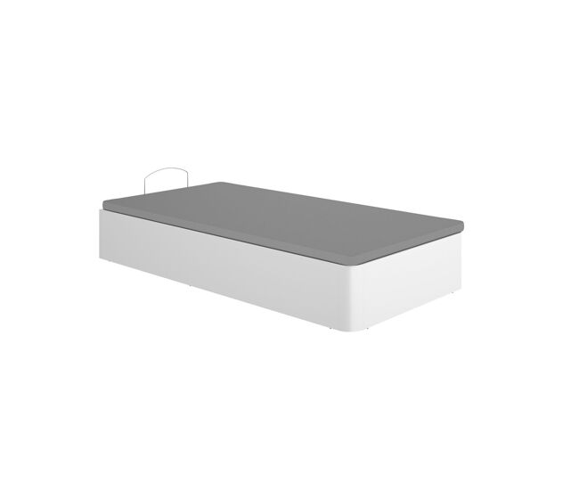 Canapé round diseño abatible con canto curvo blanco 105x190 cm