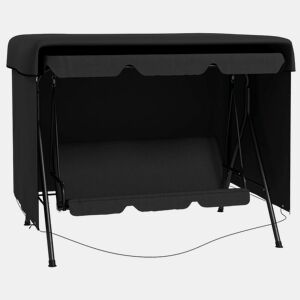 Outsunny Capa para Baloiço de Jardim, Capa para Baloiço de Exterior com Fecho, Impermeável, 215x155x150 cm, Preto
