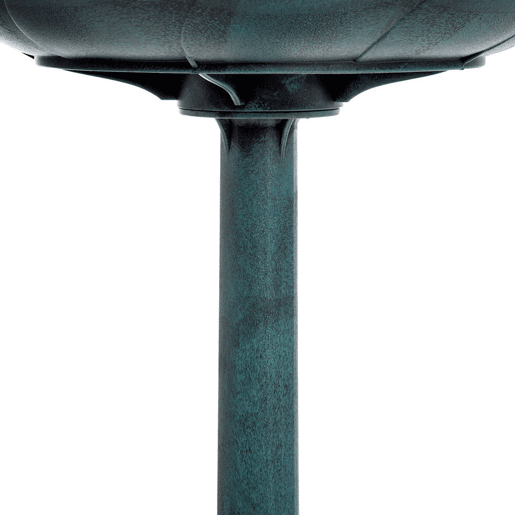 Outsunny Banho para Pássaros de Jardim ao Ar Livre Altura 70 cm Bebedouro com Design de Flor-de-Lis e Acabamento Envelhecido Leve e Resistente Verde