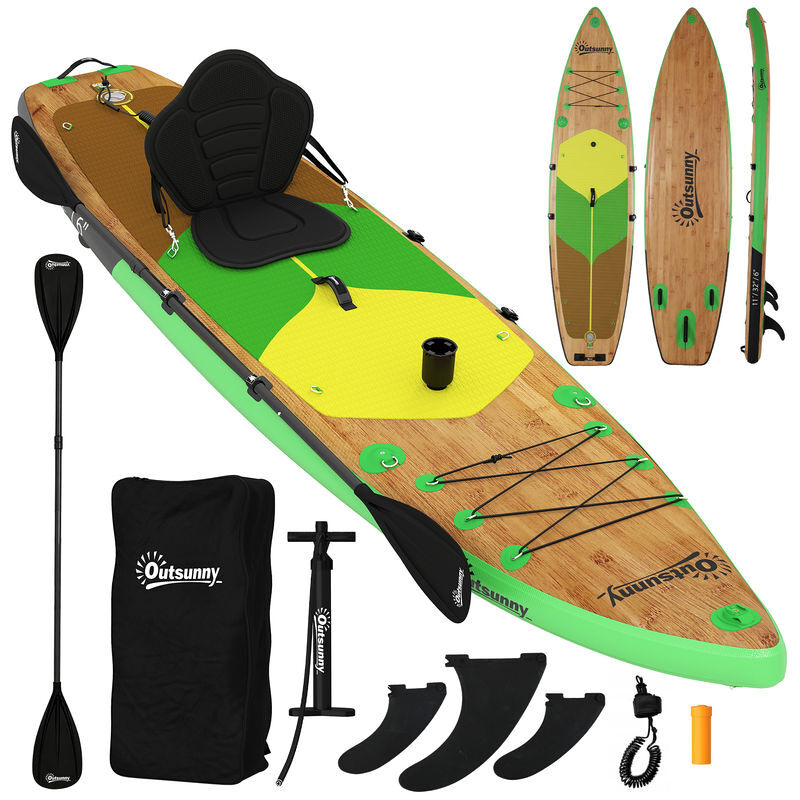 Paddle Surf Hinchable PVC 500D, EVA Outsunny