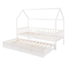 Cama de casal para crianças Aarghonmaa 90x200cm 2 gavetas pinho Branco en.casa