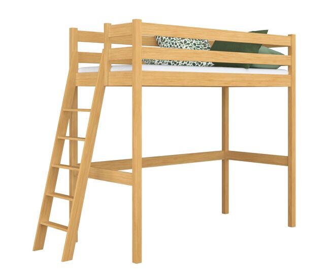 Cama alta de madera n02 pino natural