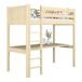Cama alta de madera con escritorio N06 90x190 Cama alta de madera con escritorio N06 90x190 Pino