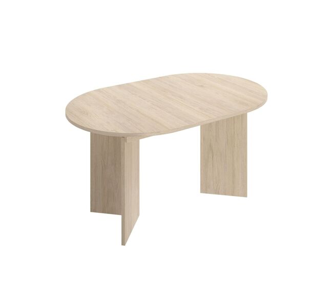 Mesa de comedor Bari diseño extensible natural 76,3x140x90 cm
