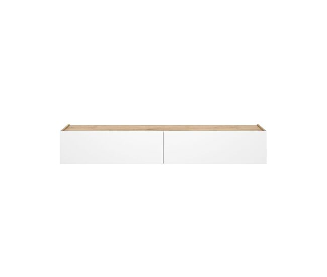 Mueble de TV Sky 2 puertas abatibles blanco/natural 29x180x33 cm