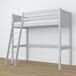 Cama alta de madera N04 100x200 Cama alta de madera N04 100x200 Blanco/ Gris