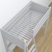 Cama alta de madera con escritorio N04 80x200 Cama alta de madera con escritorio N04 80x200 Blanco/ Gris