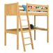 Cama alta de madera con escritorio N04 120x180 Cama alta de madera con escritorio N04 120x180 Pino