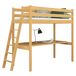 Cama alta de madera con escritorio N02 100x200 Cama alta de madera con escritorio N02 100x200 Pino