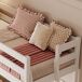 Cama alta de madera con escritorio N02 90x200 Cama alta de madera con escritorio N02 90x200 Blanco/ Gris