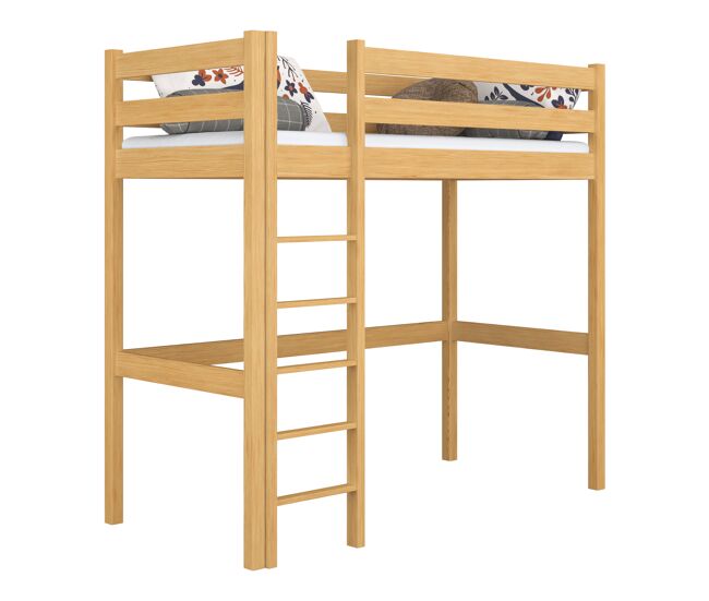 Cama alta de madera n05 pino natural