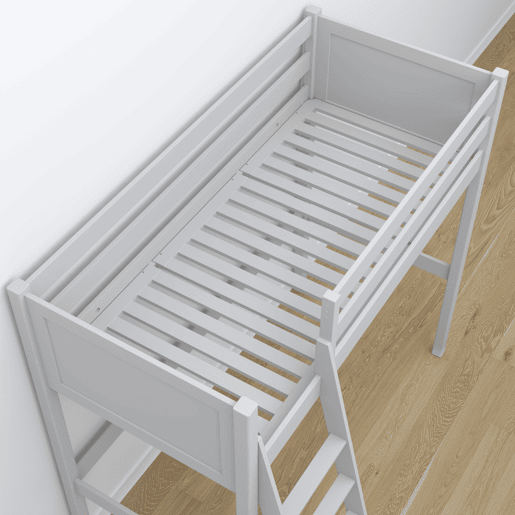 Cama alta de madeira N04 cinza