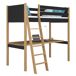 Cama alta de madera con escritorio N04 90x190 Cama alta de madera con escritorio N04 90x190 Negro