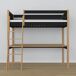 Cama alta de madera con escritorio N04 90x190 Cama alta de madera con escritorio N04 90x190 Negro