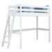 Cama alta de madera N02 80x200 Cama alta de madera N02 80x200 Blanco/ Gris